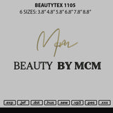 Beautytext 1105 Embroidery File 6 sizes