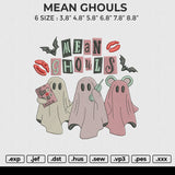 MEAN GHOULS Embroidery File 6 size