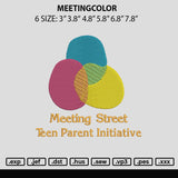 Meetingcolor Embroidery File 6 sizes