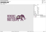 MEMORIES Embroidery File 6 size