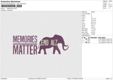MEMORIES Embroidery File 6 size