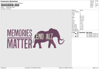 MEMORIES Embroidery File 6 size