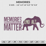 MEMORIES Embroidery File 6 size