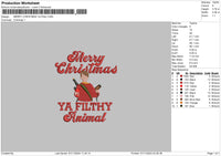 Photoflat Xmas 0124 Embroidery File 6 sizes