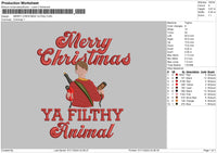 Photoflat Xmas 0124 Embroidery File 6 sizes