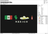 MEXICO icons Embroidery File 6 sizes