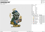 MF DOOM 33 Embroidery File&nbsp;6 size