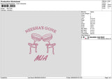 Miatext 01 Embroidery File 6 sizes