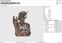 MICHAEL JORDAN 9225 Embroidery File 6 size