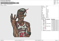 MICHAEL JORDAN 9225 Embroidery File 6 size