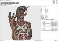 MICHAEL JORDAN 9225 Embroidery File 6 size