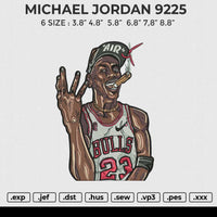 MICHAEL JORDAN 9225 Embroidery File 6 size