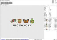 MICHOACAN Embroidery File 6 sizes