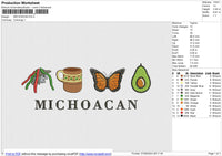 MICHOACAN Embroidery File 6 sizes