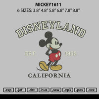 Mickey 1611 Embroidery File 6 sizes