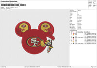 MICKEY HELMET Embroidery File 6 size