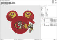 MICKEY HELMET Embroidery File 6 size