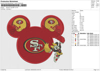 MICKEY HELMET Embroidery File 6 size