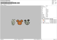 Mickey Icon 1409 Embroidery File 6 sizes