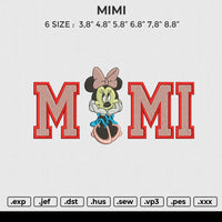 MIMI Embroidery File 6 size