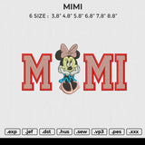 MIMI Embroidery File 6 size