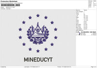 MINEDUCTY Embroidery File 6 size