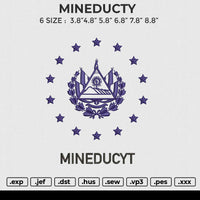 MINEDUCTY Embroidery File 6 size