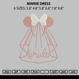 Minnie Dress Embroidery File 6 sizes