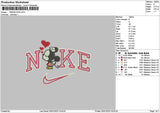Nike Minnie Kiss Embroidery File 6 sizes
