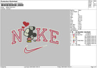 Nike Minnie Kiss Embroidery File 6 sizes
