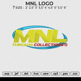 MNL LOGO Embroidery File 6 size