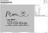 Mom Love Embroidery File 6 sizes