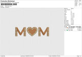 MOM Heart Embroidery File 6 size