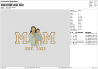 Mom Photo V2 Embroidery File 6 sizes