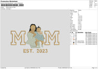 Mom Photo V2 Embroidery File 6 sizes