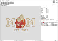 Mom Photo V3 Embroidery File 6 sizes