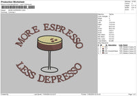 Coffee1105 Embroidery File 6 sizes