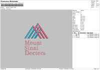 Mount text Embroidery File 6 sizes