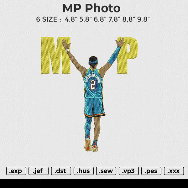 MP Photo Embroidery File 6 size