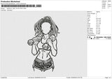 MUSCLE GIRL V5 NO FACE Embroidery File 6 size