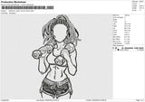 MUSCLE GIRL V5 NO FACE Embroidery File 6 size