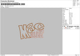 Mactext2704 Embroidery File 6 sizes