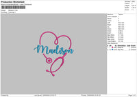 Madisontext Embroidery File 6 sizes