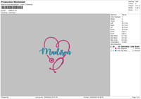 Madisontext Embroidery File 6 sizes