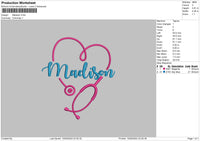 Madisontext Embroidery File 6 sizes