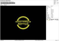 Maintencetext Embroidery File 6 sizes