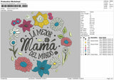 Mama La Mejor Embroidery Files