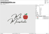 Maraschiello apple Embroidery File 6 size