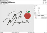 Maraschiello apple Embroidery File 6 size