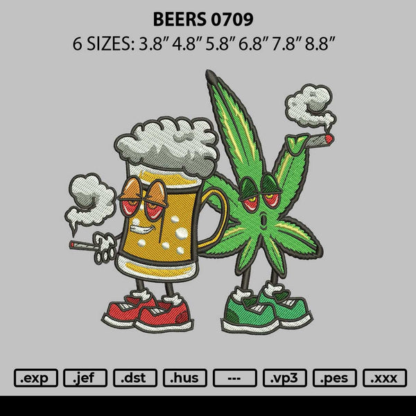 Beers 0709 Embroidery File 6 sizes